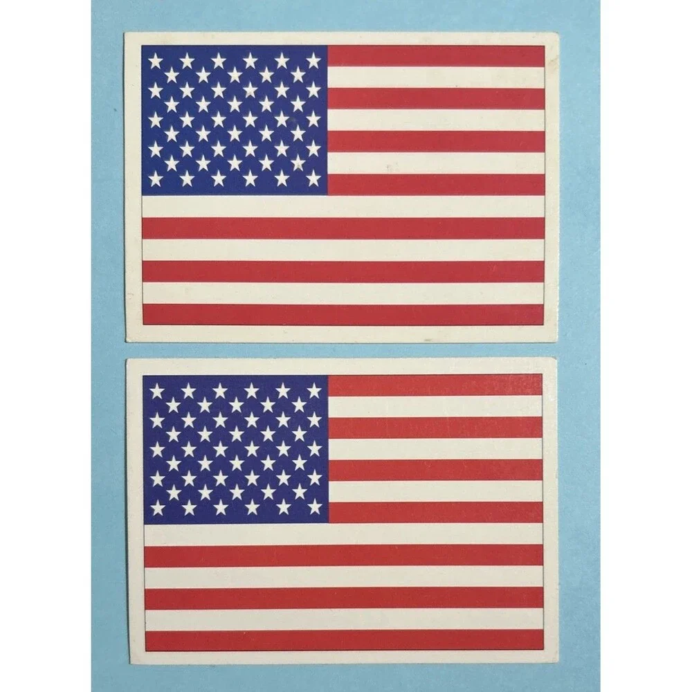 (2) American Flag Cards,  1991 Score Card #737 U.S.A